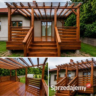 Taras drewniany zadaszenie tarasu altana pergola Altany i wiaty Rzeszów sprzedam