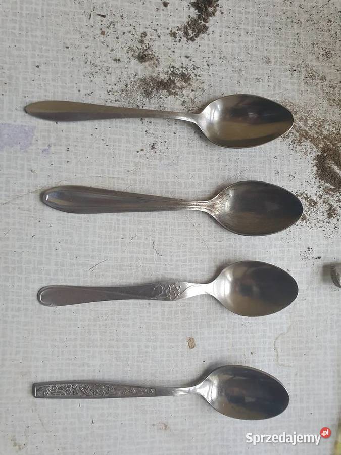 Sztućce metalowe stare vintage retro min Gerlach Warszawa
