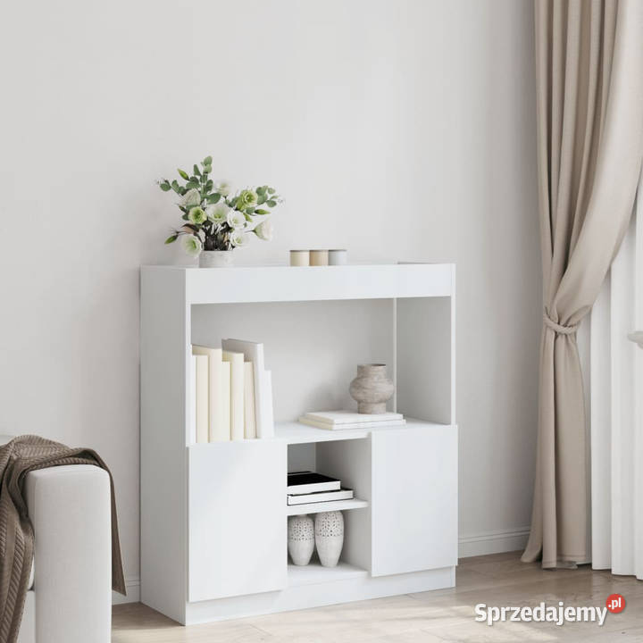 Wysoka szafka biała 92x33x100 materiał mazowieckie Warszawa