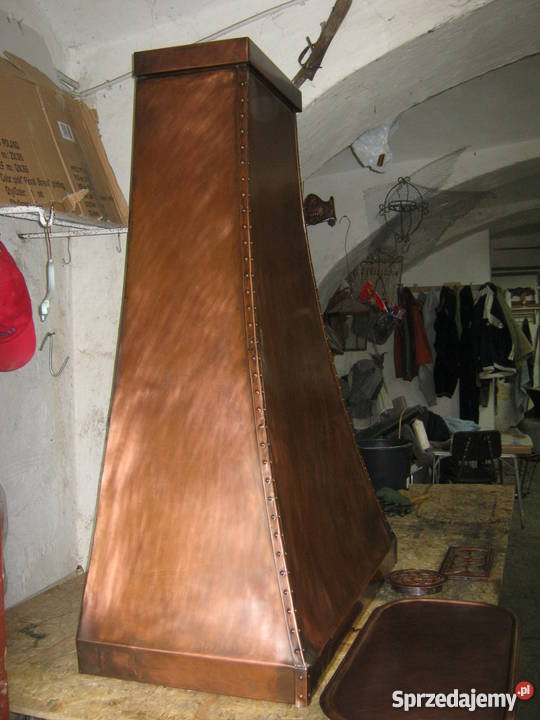 Czapa kominka z blachy miedzianej okap kuchenny Dzierżoniów