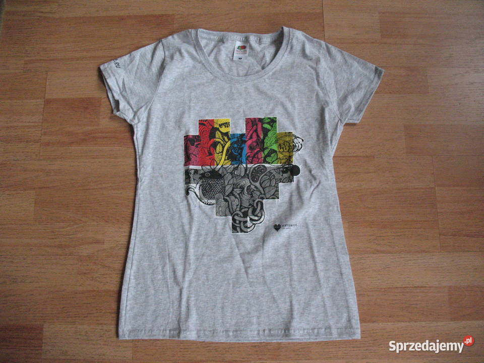 Fruit of the Loom koszulka damska TSHIRT S szary/srebrny śląskie Chorzów
