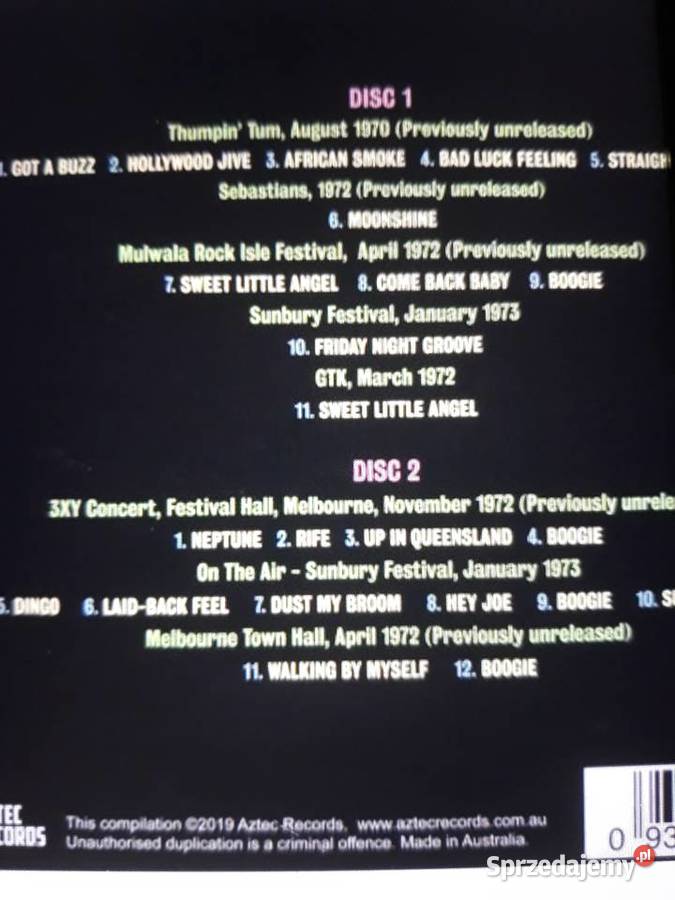 Archiwum blues rocka CARSON On The Air 1970 1973 sprzedam