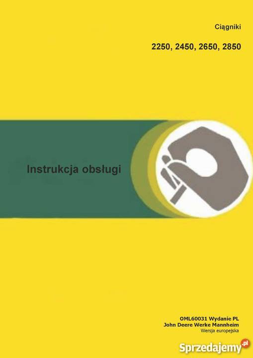 Instrukcja obsługi JD 3055 3355 3655 2250 2450 sprzedam