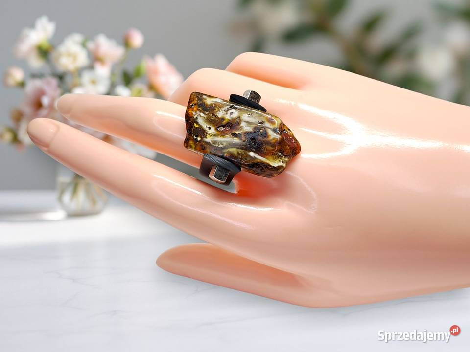 Pierścionek z bursztynu BURSZTYN polerowany Warszawa