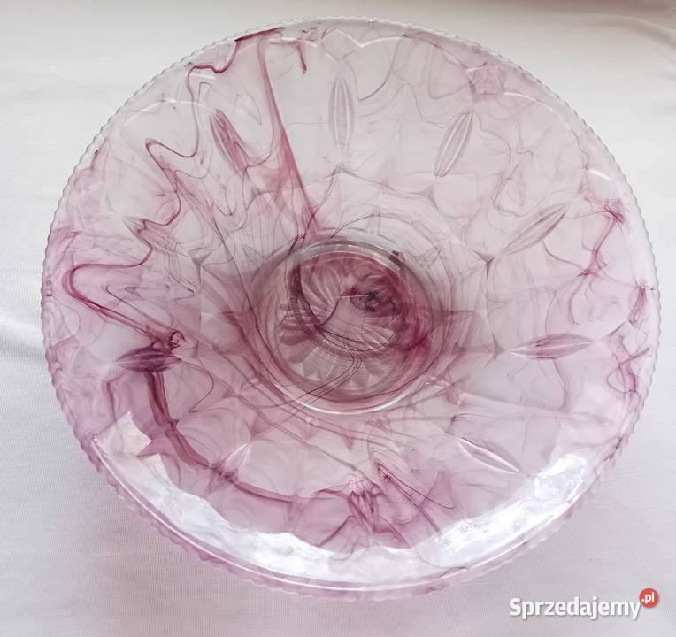 Miska art deco szkło prasowane Cloud Glass I Koźminek