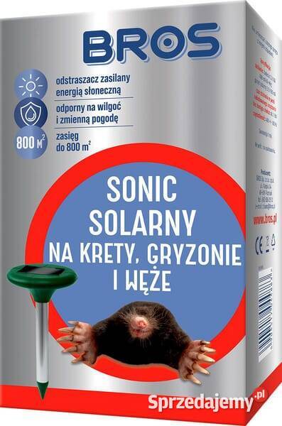 Odstraszacz kretów Sonic solarny 1594607000 Higiena i dezynfekcja pomieszczeń Kamionna sprzedam