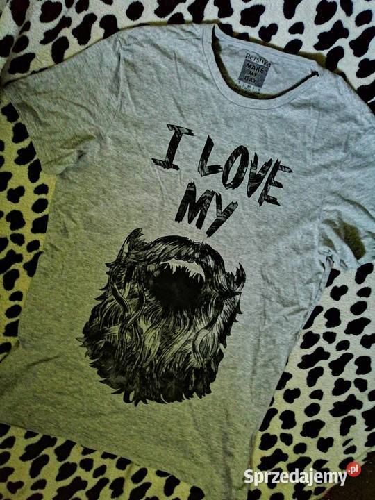 NOWA koszulka bluzka tshirt BAWEŁNIANA BERSHKA szary/srebrny Odzież codzienna Leszno