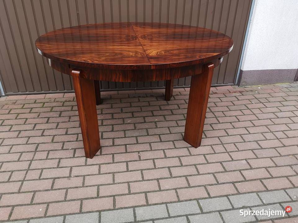 Stół ArtDeco Owalny Palisander Antyk Stary Swarzędz
