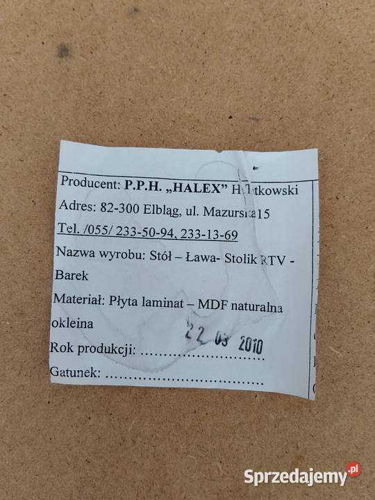 DUŻY STÓŁ rozkładany warmińsko-mazurskie Sławka Wielka
