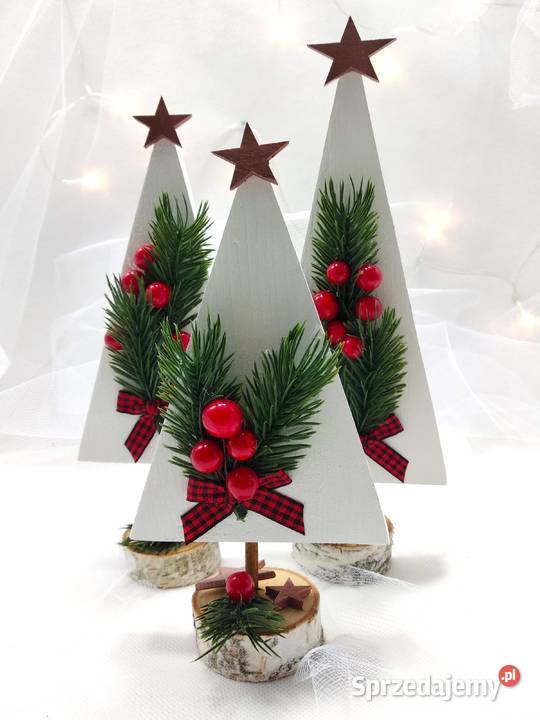 Drewniane choineczki magia świąt w naturalnym Wrocław sprzedam