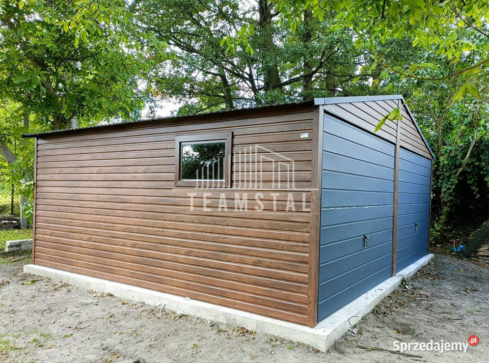 GARAŻ BLASZANY 6m x 55m dwuspad 2x Brama okno Września