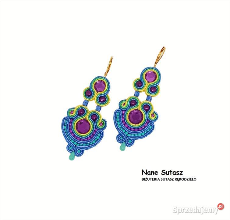 Kolczyki Sutasz rękodzieło Nane Sutasz Lubań sprzedam