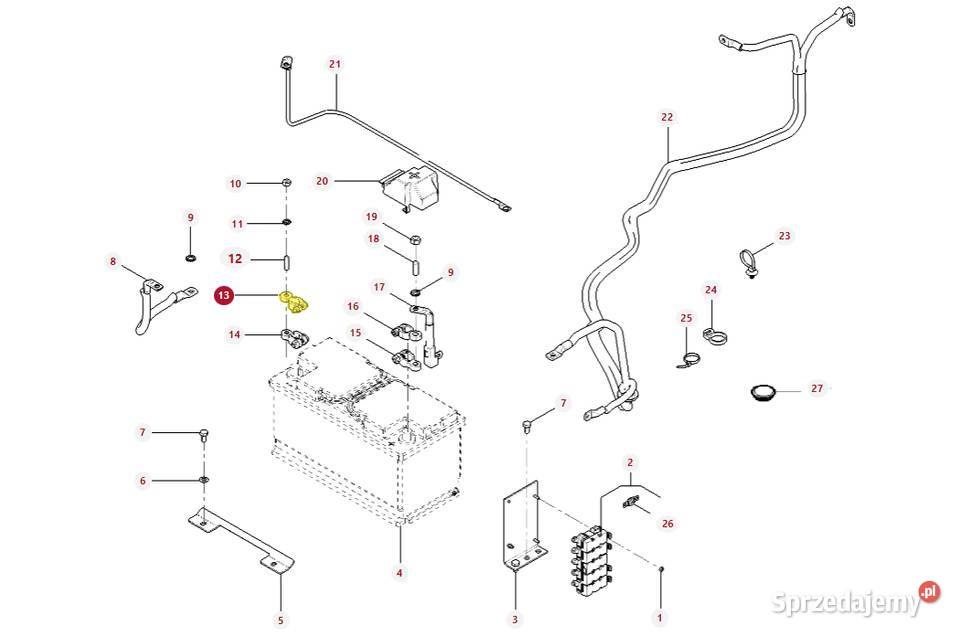 Klema minusowa akumulatora Massey Ferguson podlaskie Białystok