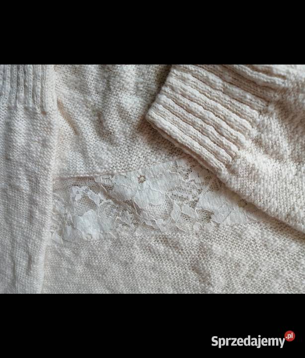 100 BAWEŁNA sweter sweterek Jessica CA Wstawki