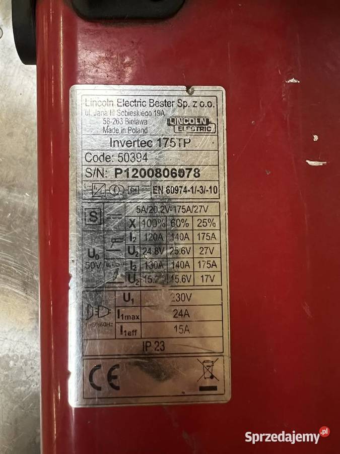 Spawarka Lincoln TIG 175TP Wielopole Skrzyńskie