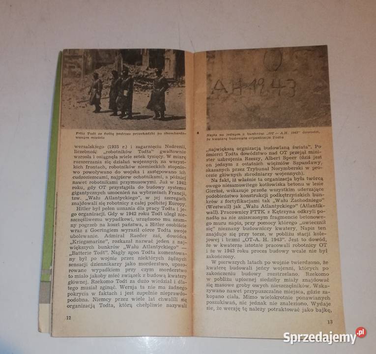 Mapkaprzewodnik z 1963 r Wilczy Szaniec Warszawa sprzedam