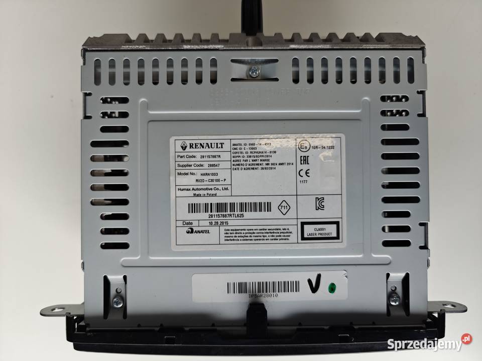 Radio Renault Captur I fabryczne 281157887R Sprzęt audio fabryczny Sprzęt audio fabryczny sprzedam