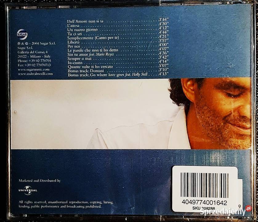 Wspaniały Album CD Andrea Bocelli Andrea CD Katowice