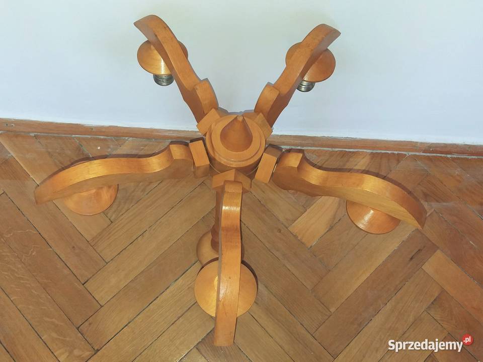 Żyrandol drewniany 5ramienny Warszawa