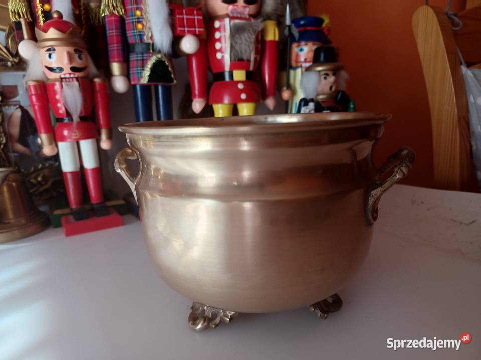 Duża mosiężna donica Poznań