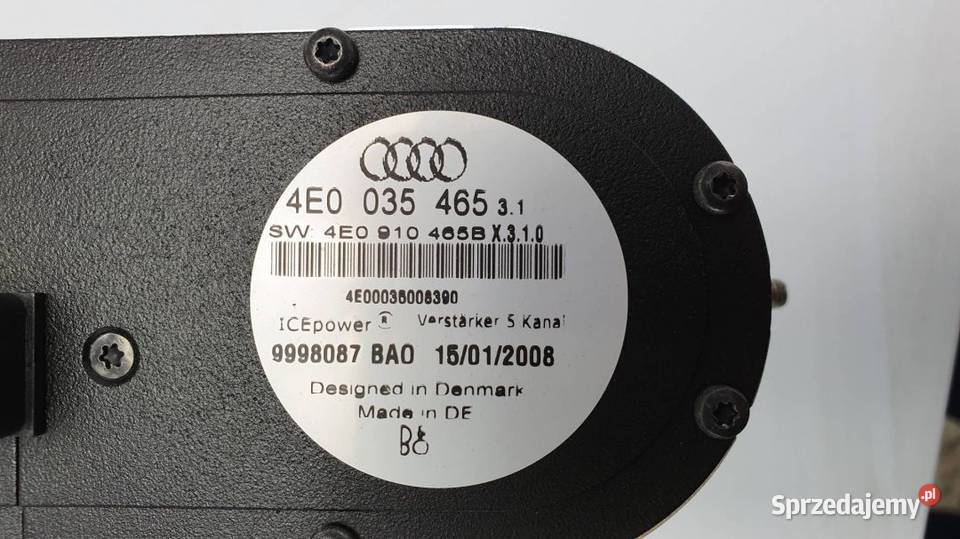 WZMACNIACZ BANG OLUFSEN 4E035465 AUDI A8 S8 D3 Pozostałe Lipno sprzedam