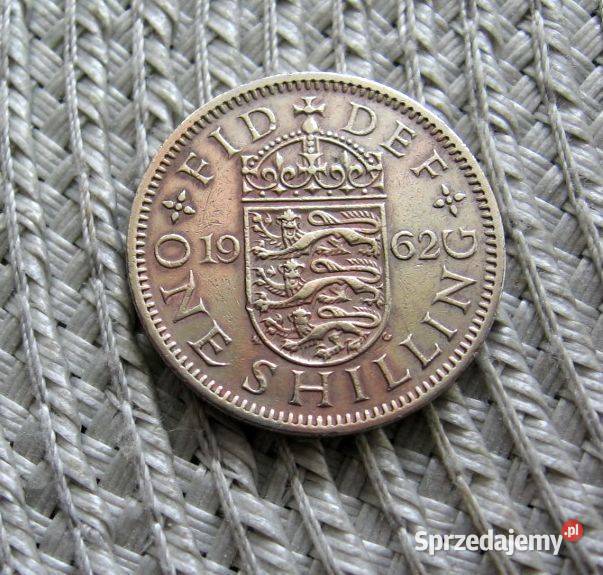 Wielka Brytania 1 Szyling 1962r Herb Angli wielkopolskie