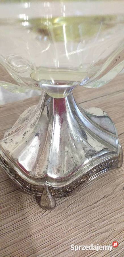 Patera posrebrzana pochodzenie Dania Porcelana i szkło łódzkie Przedbórz