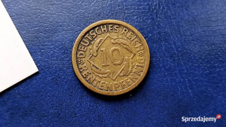 Stare monety 10 rentenpfennig 1924 D Niemcy Lesko