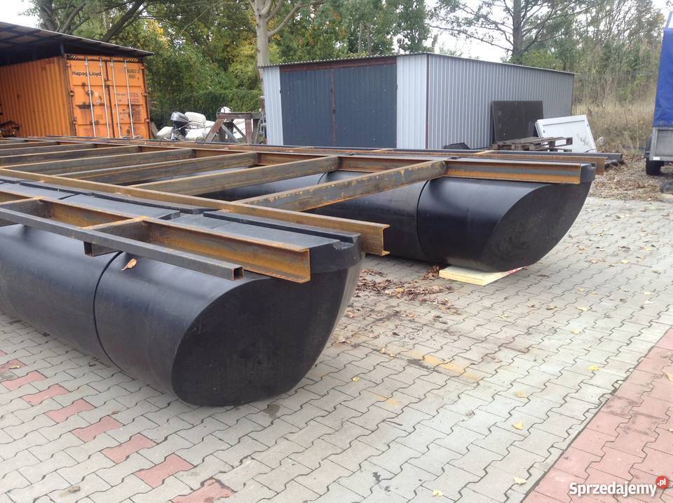 Pływak pomost do housebotu tratwy rekreacyjnej łódzkie Konopnica