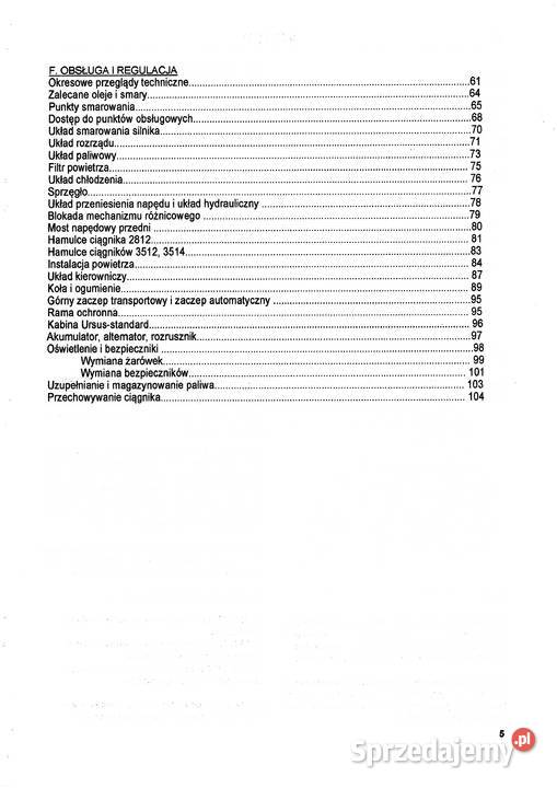 Instrukcja obsługi ursus 2812 3512 3514 Stalowa Wola
