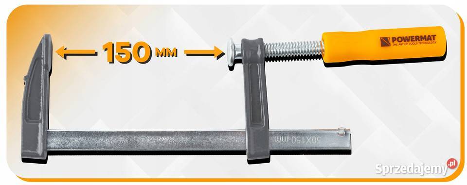 Ścisk stolarski śrubowy zacisk 150x50 mm typ f Katowice
