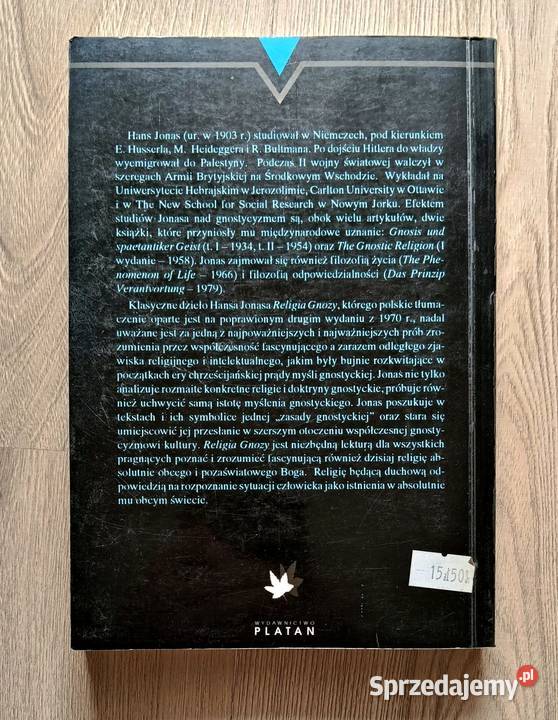 Religia Gnozy Hans Jonas Książki naukowe i popularnonaukowe Kraków