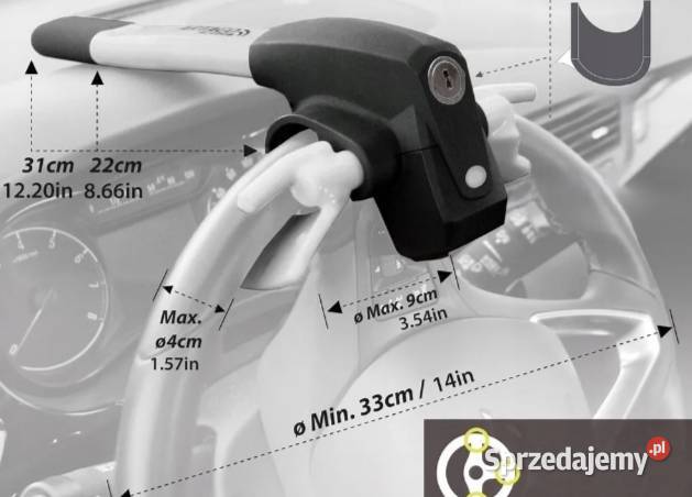 Blokada kierownicy z alarmem ARTAGO Miedary