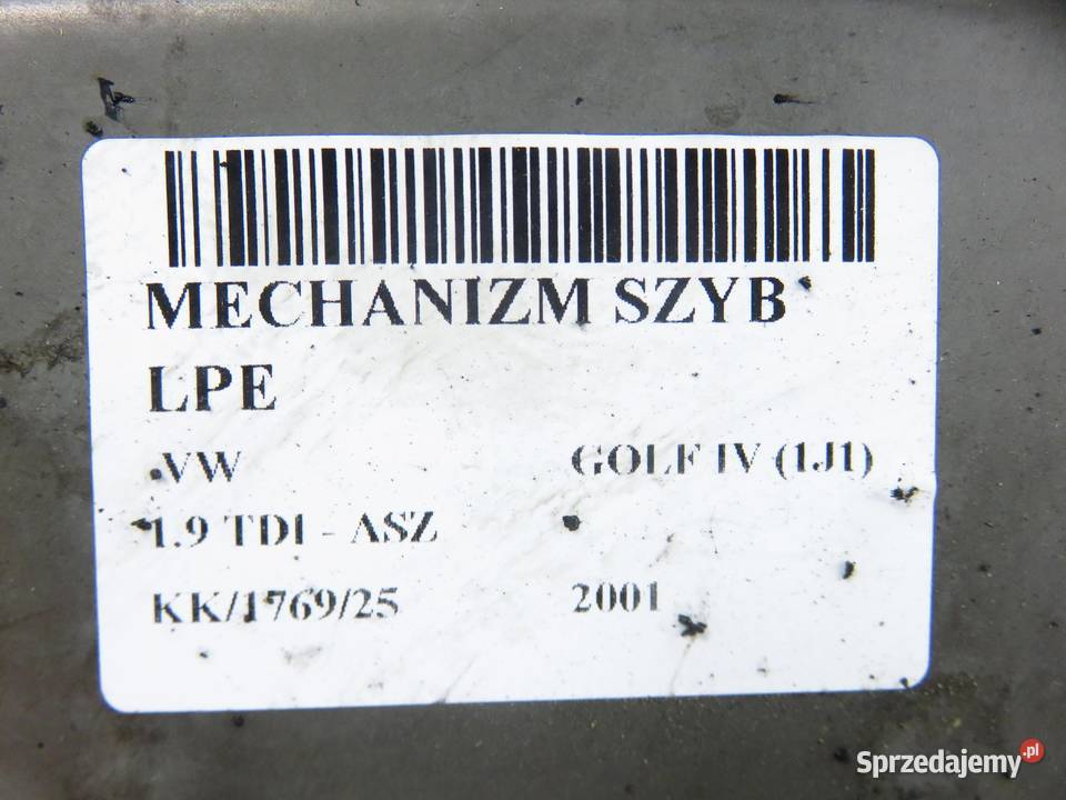 PODNOŚNIK SZYBY LEWY PRZEDNI VW GOLF IV 1J1