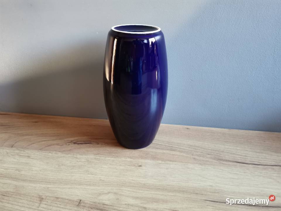 Stary niebieski kobaltowy wazon porcelit Porcelana i szkło sprzedam