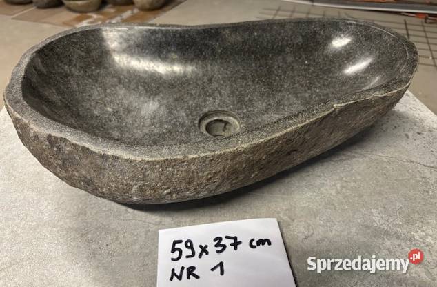 Umywalka kamienna łezka 59x37 rzeczny piękny
