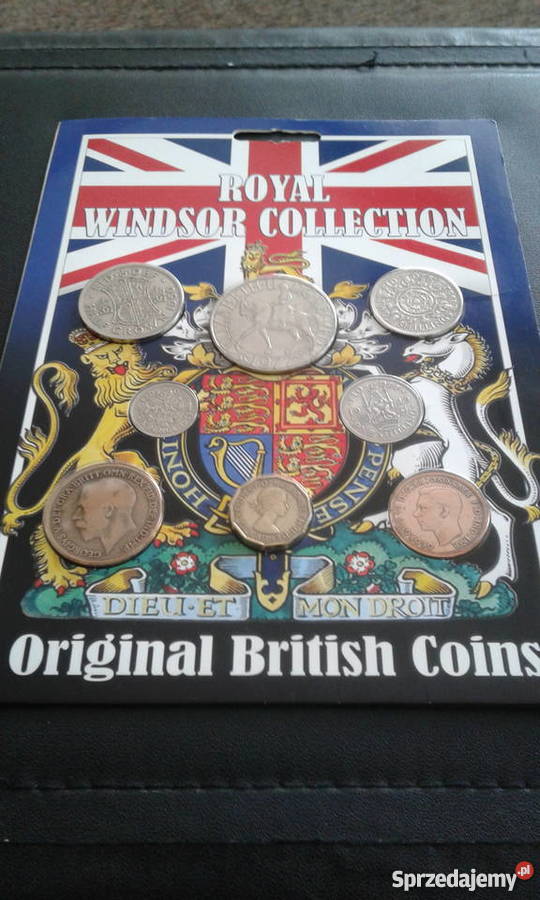 Komplet monet WBrytania XX wieku12 pensa do 1 Konin