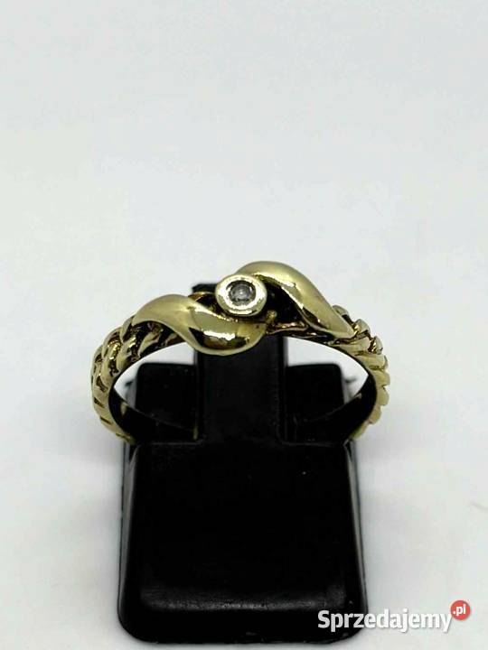Złoty Pierścionek z Diamentem pr 333 189g R12 Elbląg