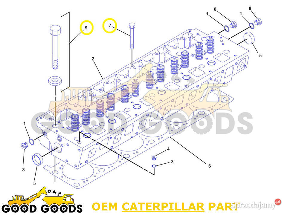 CAT ŚRUBY GŁOWICY 3116 1274836 8T5030 8T3282 mazowieckie