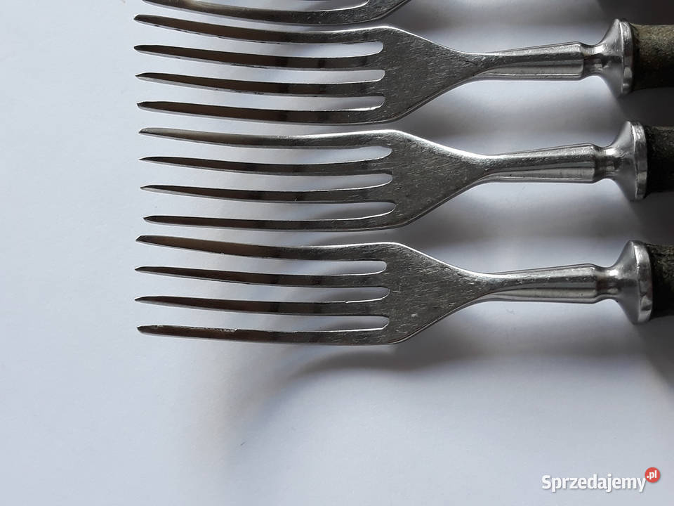 Widelce obiadowe 1 BAKELIT Gerlach sztućce PRL Dąbrowa Górnicza sprzedam