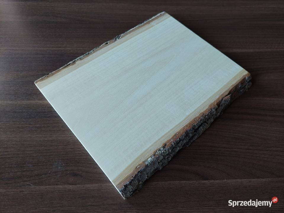 Deska lipowa z korą 30x175x25 rzeźba ikony Łódź sprzedam