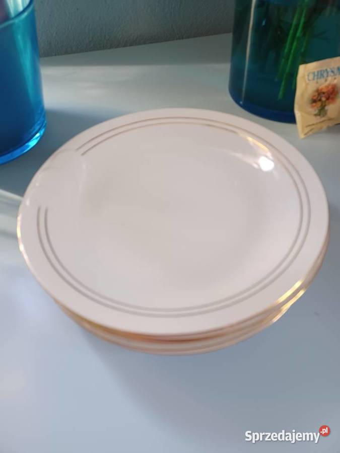 Białe talerzyki deserowe Wawel 6 Łódź