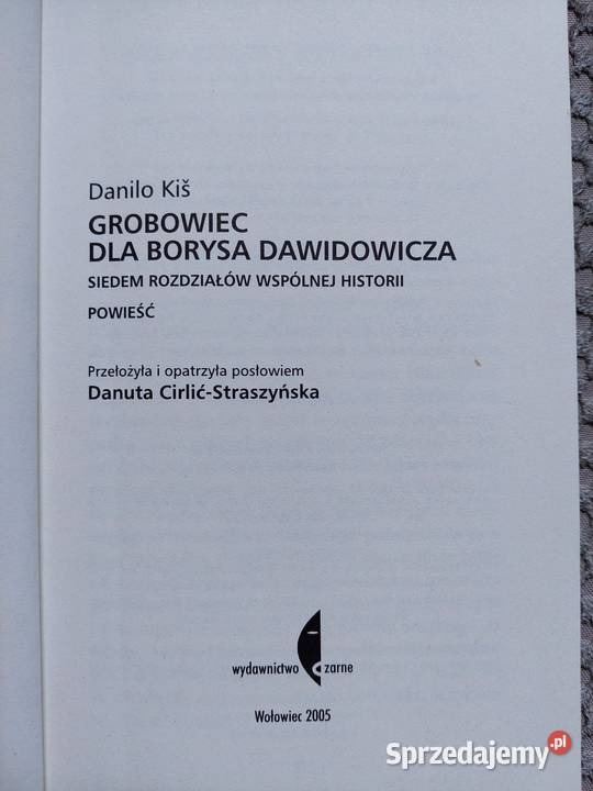 Danilo Ki Grobowiec Borysa Dawidowicza małopolskie Kraków sprzedam