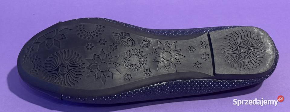 Granatowe baleriny połysk rozmiar 38 BAL9 mazowieckie Żyrardów sprzedam