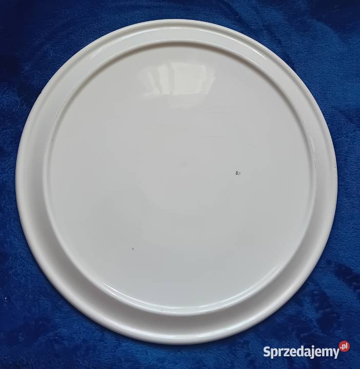 Fajansowa patera tortownica art deco Spritzdekor Koźminek