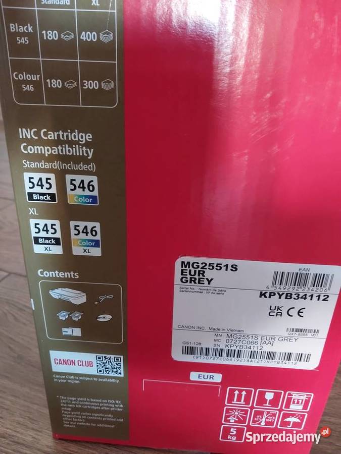 Urządzenie wielofunkcyjne CANON Pixma MG2551S małopolskie Szarbia