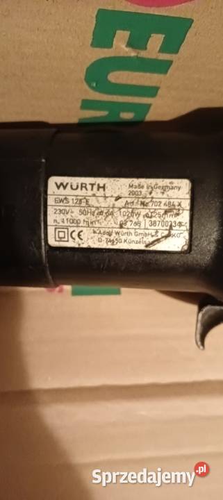 Szlifierka kątowa wurth Made in Germany dolnośląskie Bolesławiec