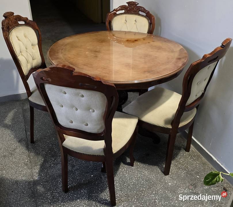 Sprzedam Stół okrągły 4 Krzesła styl Wrocław