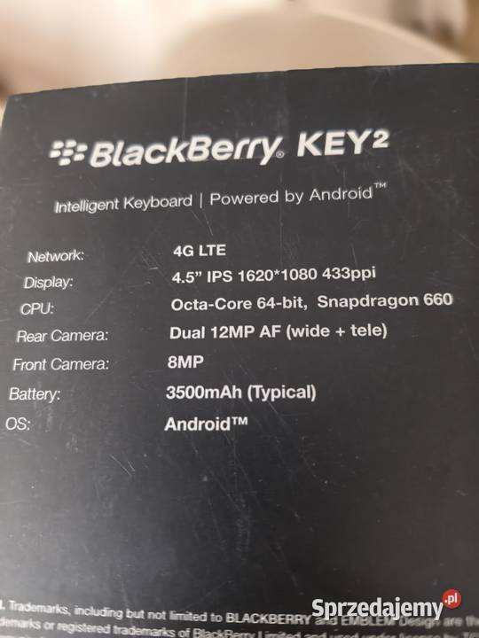 Blackberry Key2 Android 15 piękno funkcjonalność BlackBerry Gliwice sprzedam
