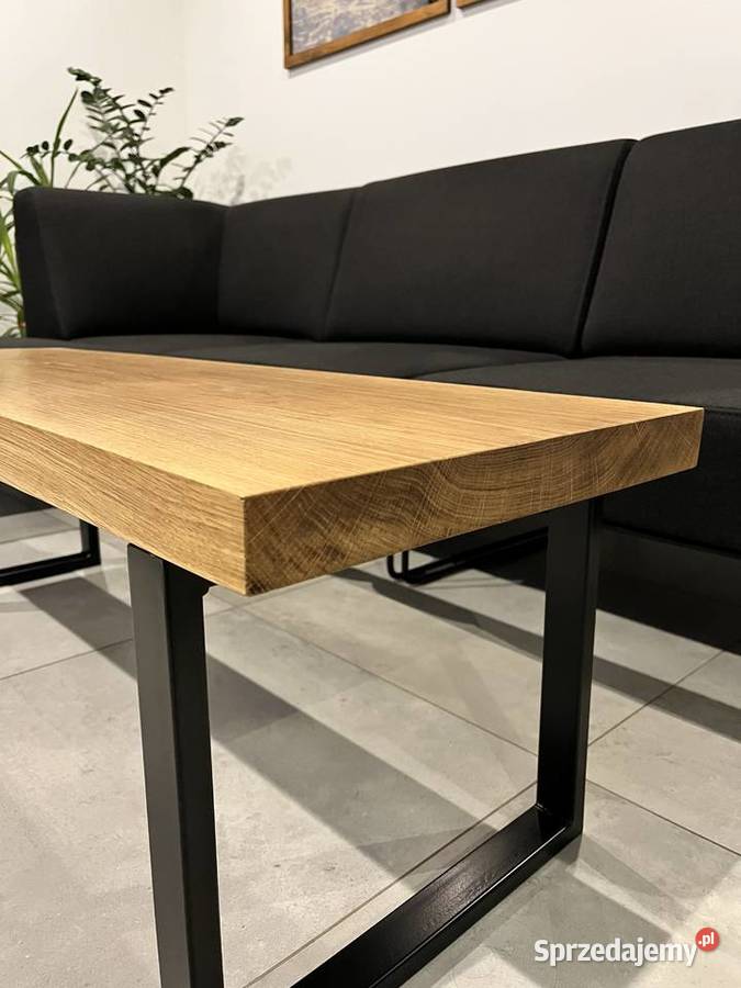 Stół stolik kawowy ława loft dąb lite drewno Osielsko